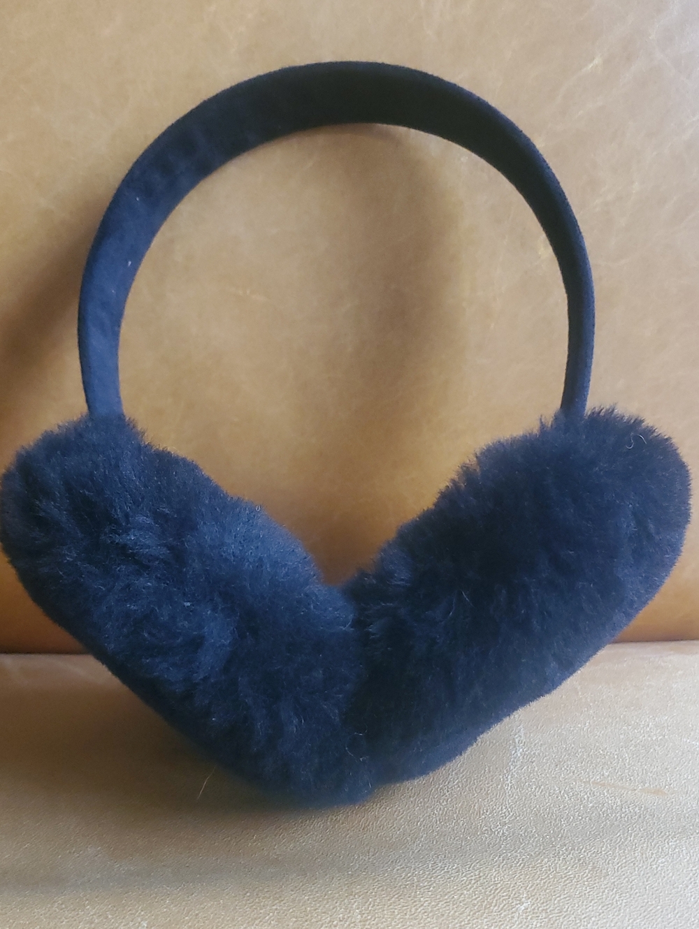 Shearling Sheepskin Fur Earmuffs Fluffy Furry